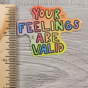 10/$10 Feelings Sticker Tie Dye Groovy Hippie 70s Vibe Colorful